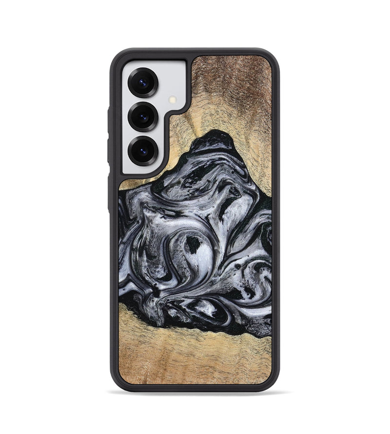 Galaxy S25 Wood Phone Case - Damian (Black & White, 777149)