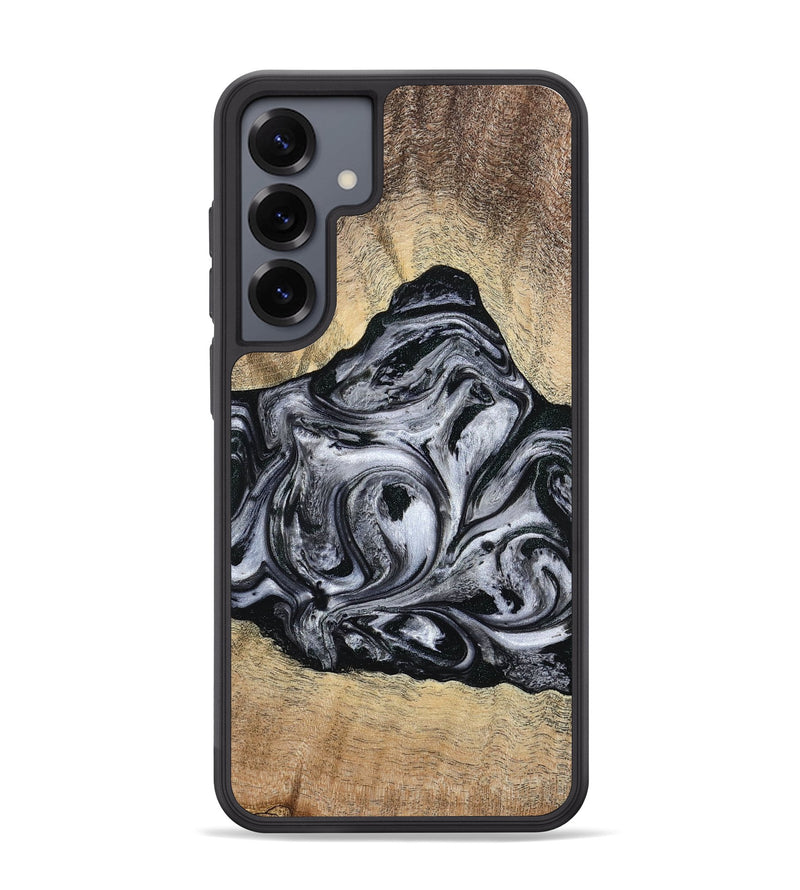 Galaxy S25 Plus Wood Phone Case - Damian (Black & White, 777149)