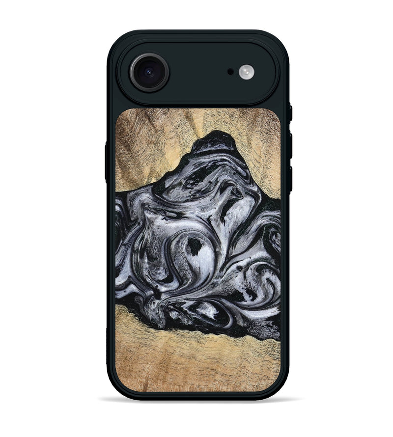 iPhone 17 Air Wood Phone Case - Damian (Black & White, 777149)