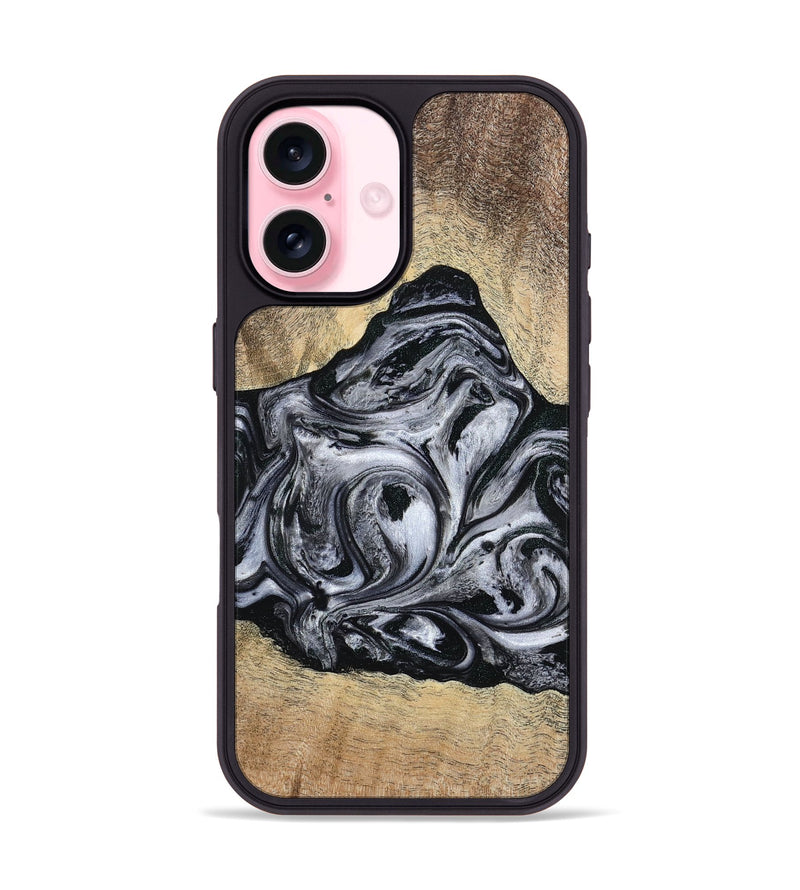 iPhone 17 Wood Phone Case - Damian (Black & White, 777149)