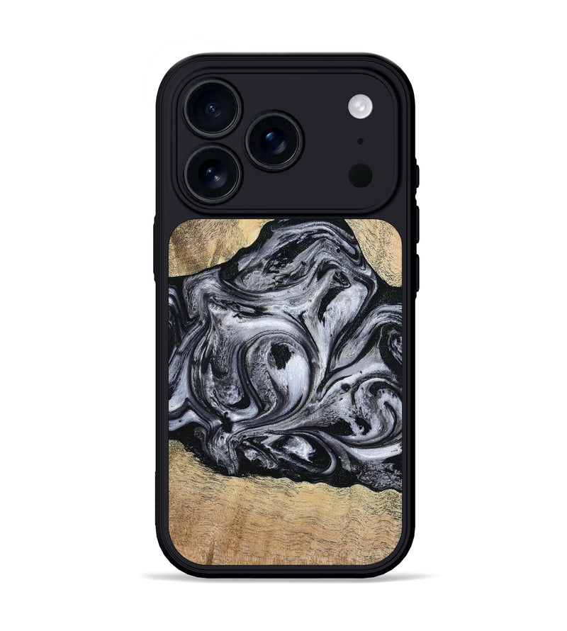 iPhone 17 Pro Wood Phone Case - Damian (Black & White, 777149)