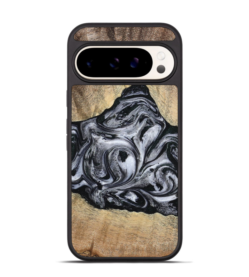 Pixel 9 Pro Wood Phone Case - Damian (Black & White, 777149)