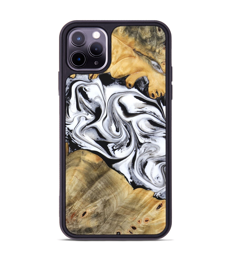 iPhone 11 Pro Max Wood Phone Case - Cayson (Black & White, 777153)