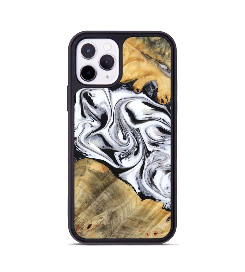 iPhone 11 Pro Wood Phone Case - Cayson (Black & White, 777153)