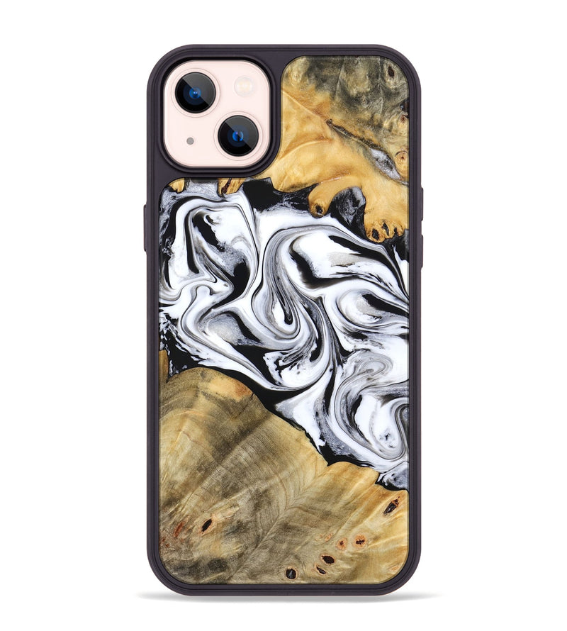 iPhone 14 Plus Wood Phone Case - Cayson (Black & White, 777153)