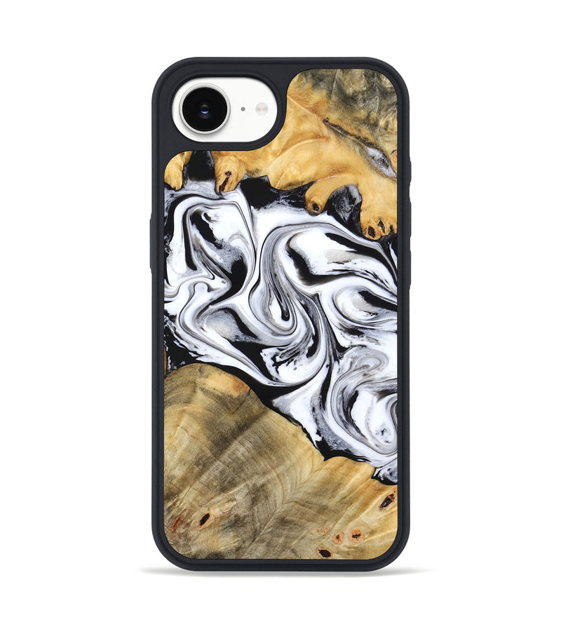 iPhone 16e Wood Phone Case - Cayson (Black & White, 777153)