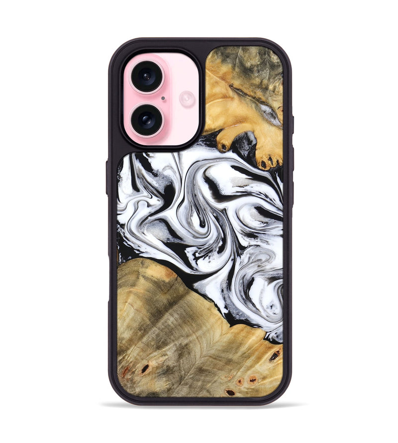 iPhone 17 Wood Phone Case - Cayson (Black & White, 777153)