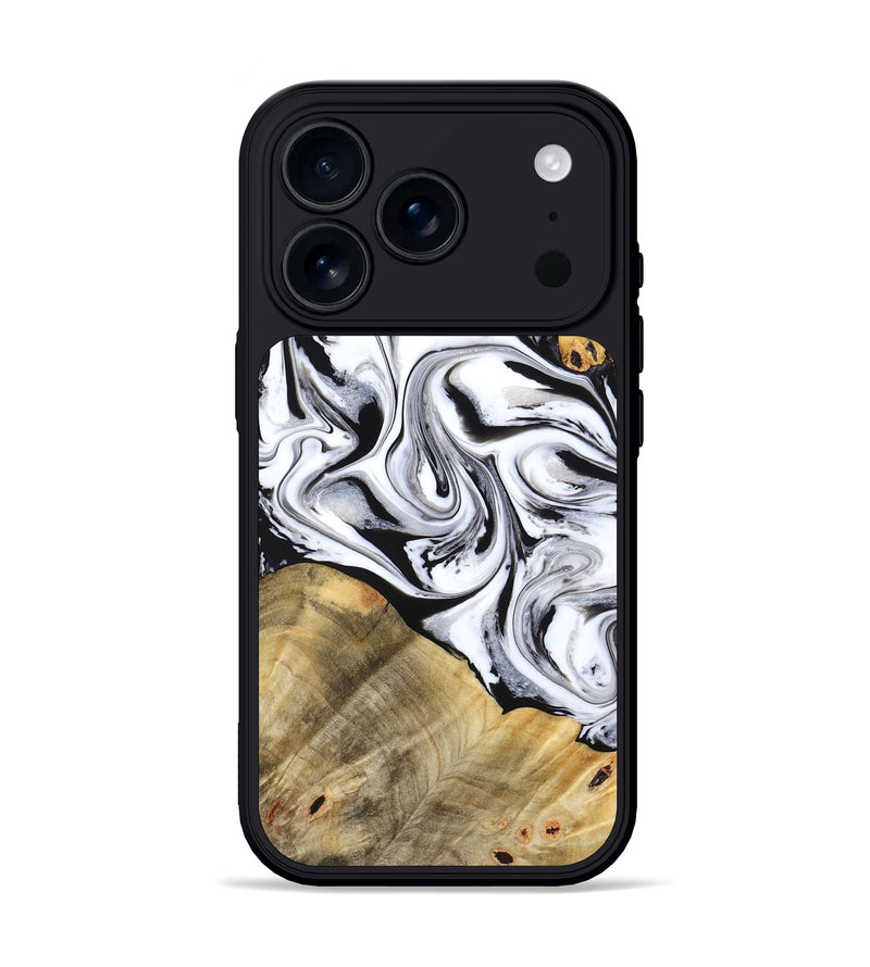 iPhone 17 Pro Wood Phone Case - Cayson (Black & White, 777153)