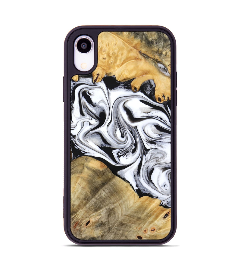 iPhone Xr Wood Phone Case - Cayson (Black & White, 777153)