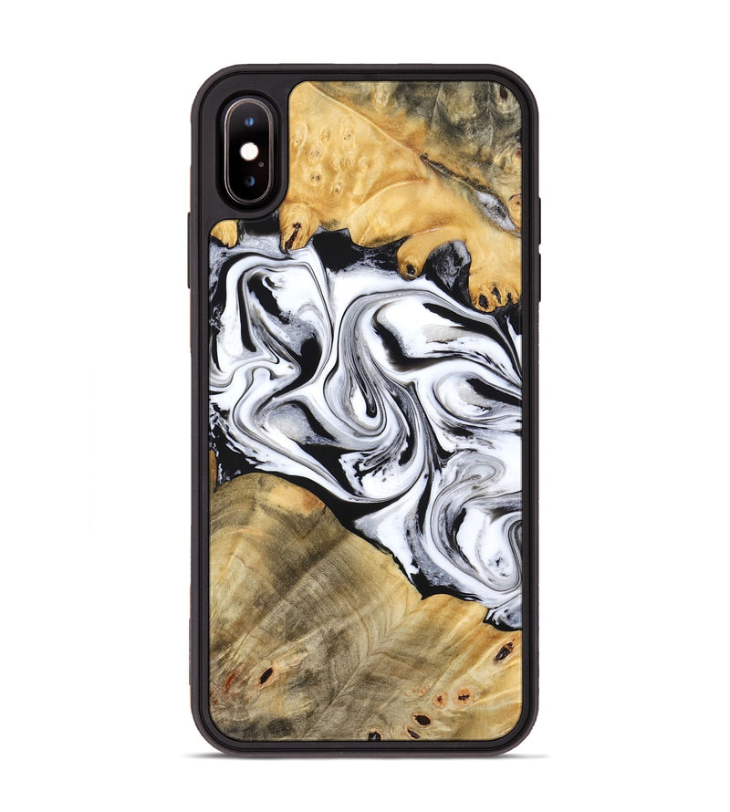 iPhone Xs Max Wood Phone Case - Cayson (Black & White, 777153)