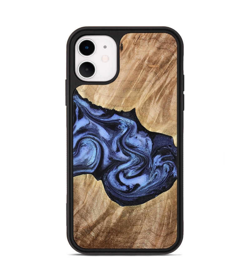 iPhone 11 Wood Phone Case - Semaj (Blue, 777167)