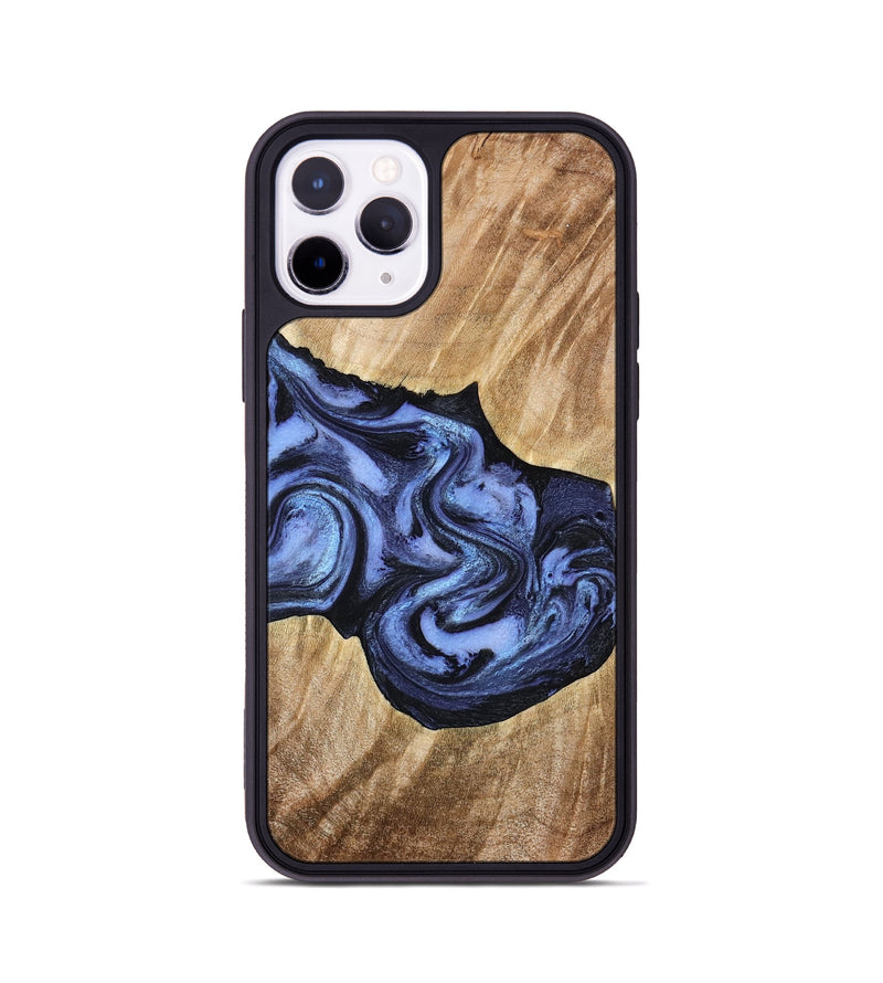iPhone 11 Pro Wood Phone Case - Semaj (Blue, 777167)