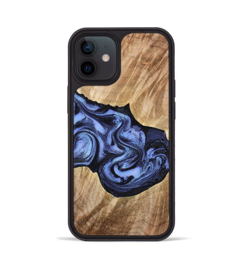 iPhone 12 Wood Phone Case - Semaj (Blue, 777167)