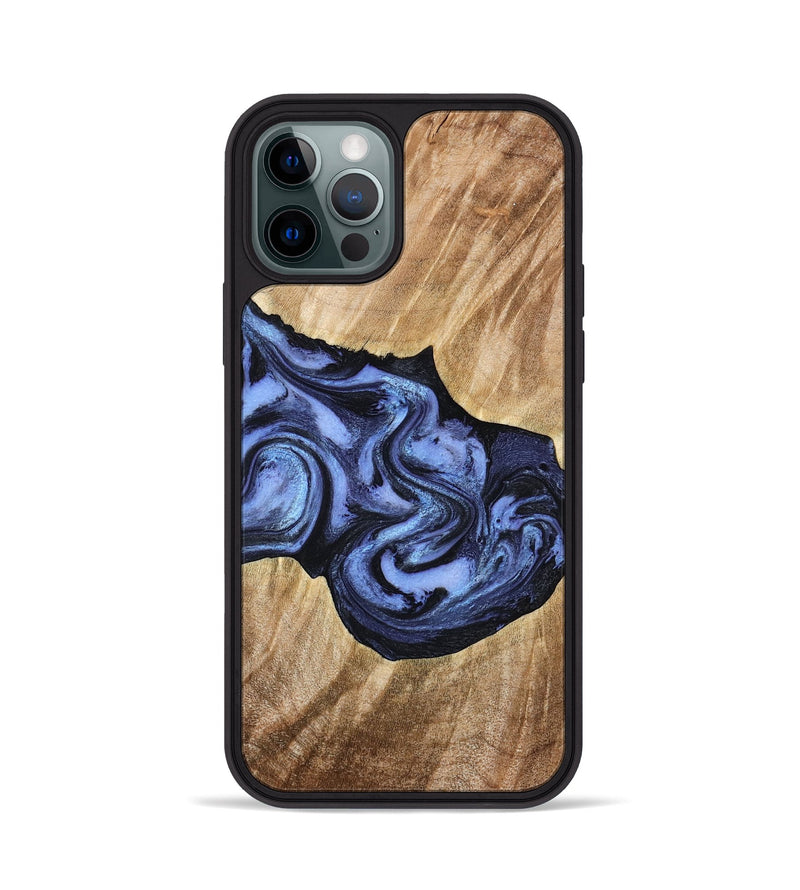 iPhone 12 Pro Wood Phone Case - Semaj (Blue, 777167)