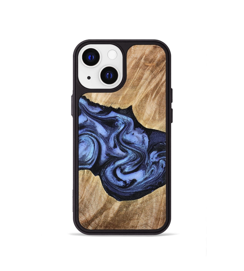 iPhone 13 mini Wood Phone Case - Semaj (Blue, 777167)