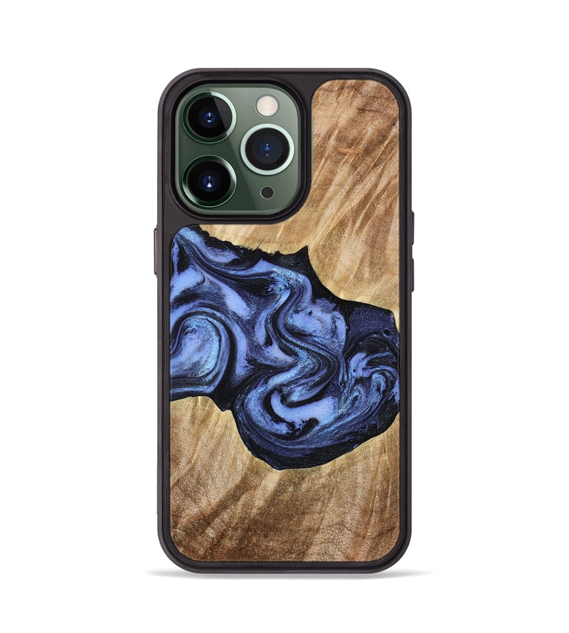 iPhone 13 Pro Wood Phone Case - Semaj (Blue, 777167)