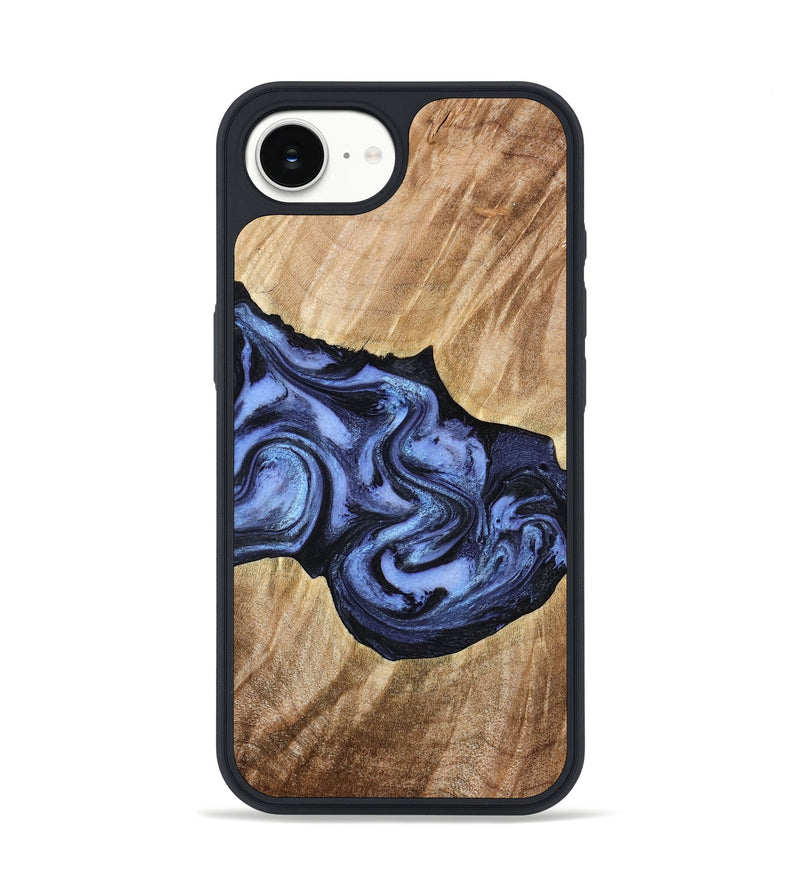 iPhone 16e Wood Phone Case - Semaj (Blue, 777167)