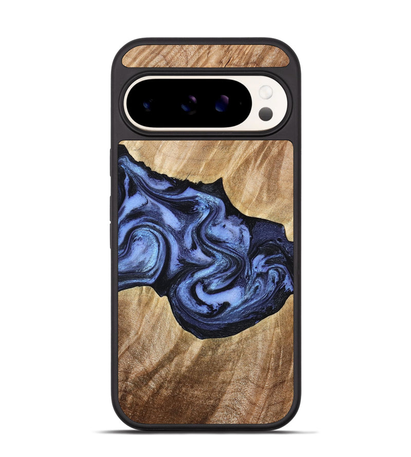 Pixel 9 Wood Phone Case - Semaj (Blue, 777167)