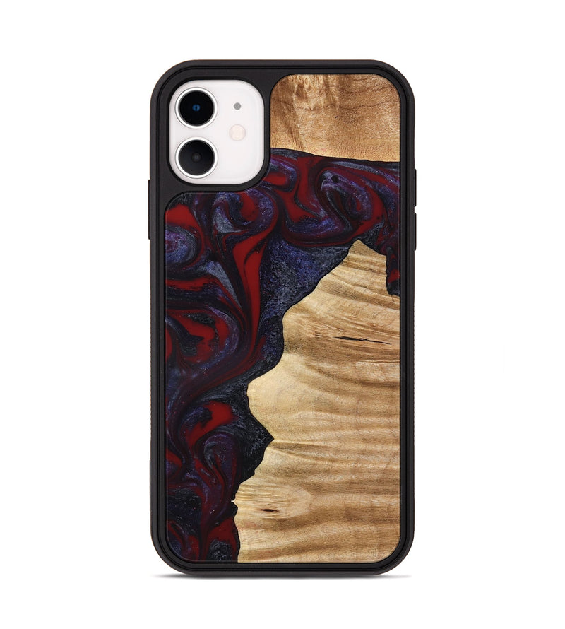 iPhone 11 Wood Phone Case - Savanna (Red, 777544)