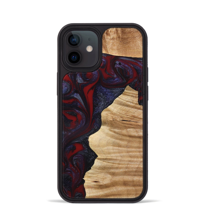 iPhone 12 Wood Phone Case - Savanna (Red, 777544)