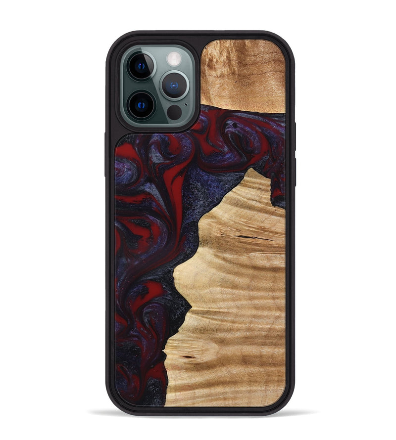 iPhone 12 Pro Max Wood Phone Case - Savanna (Red, 777544)
