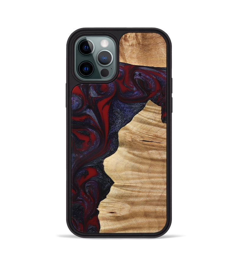 iPhone 12 Pro Wood Phone Case - Savanna (Red, 777544)