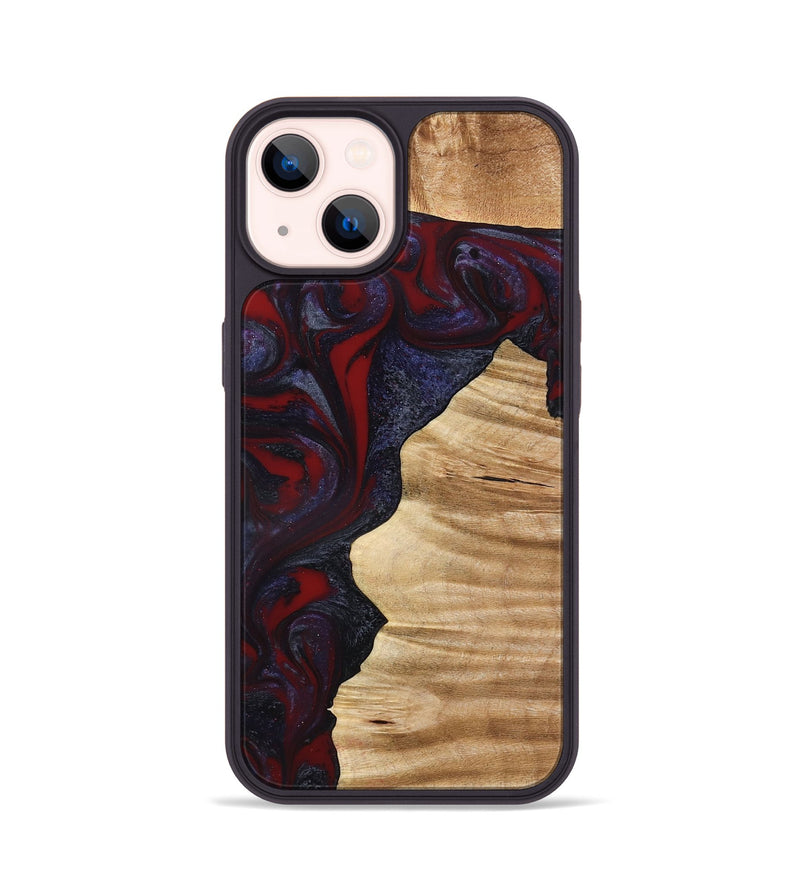 iPhone 14 Wood Phone Case - Savanna (Red, 777544)