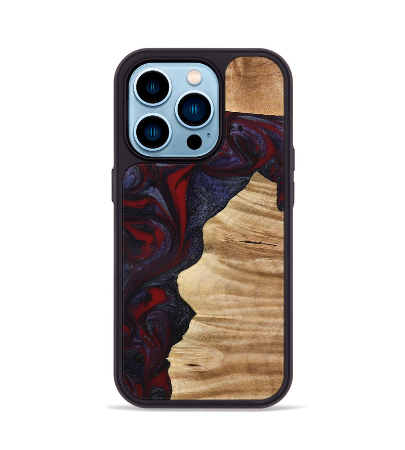 iPhone 14 Pro Wood Phone Case - Savanna (Red, 777544)