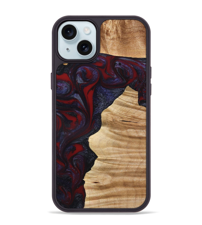 iPhone 15 Plus Wood Phone Case - Savanna (Red, 777544)