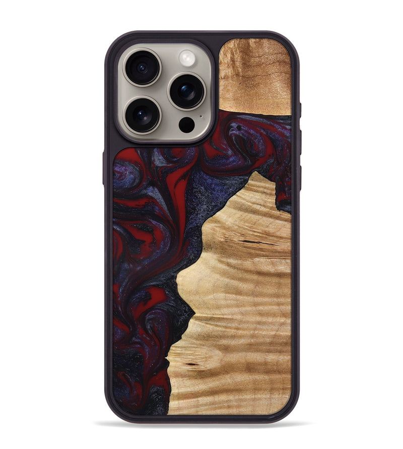 iPhone 15 Pro Max Wood Phone Case - Savanna (Red, 777544)