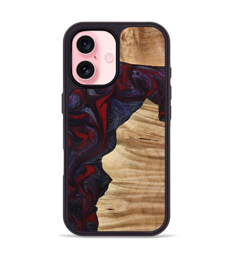 iPhone 16 Wood Phone Case - Savanna (Red, 777544)