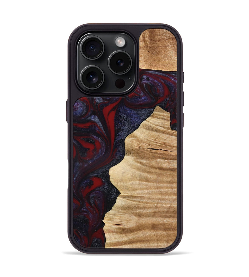 iPhone 16 Pro Wood Phone Case - Savanna (Red, 777544)