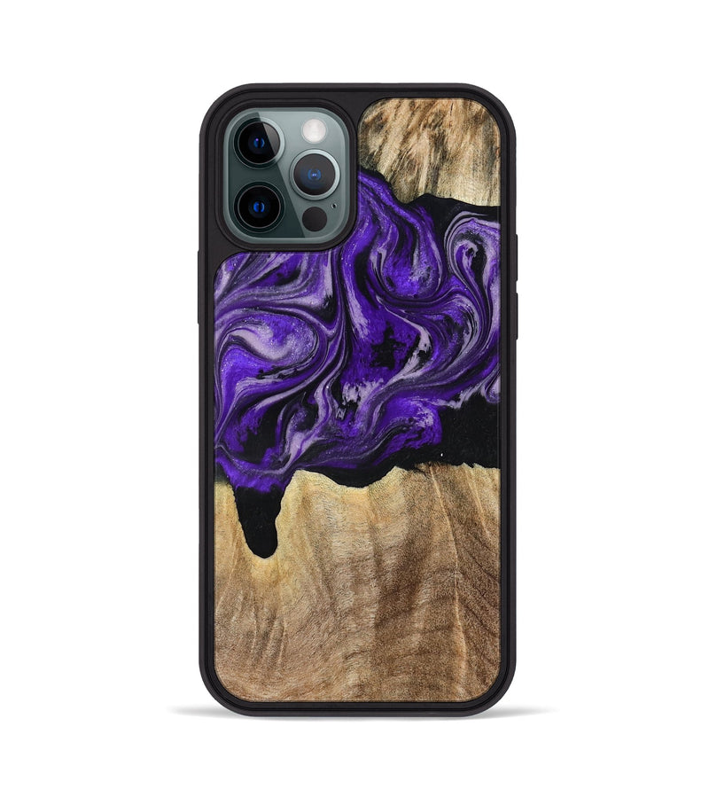 iPhone 12 Pro Wood Phone Case - Shelli (Purple, 777548)