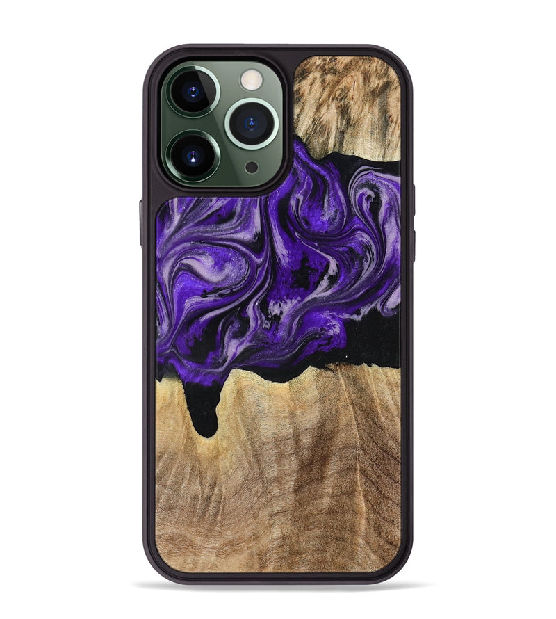 iPhone 13 Pro Max Wood Phone Case - Shelli (Purple, 777548)