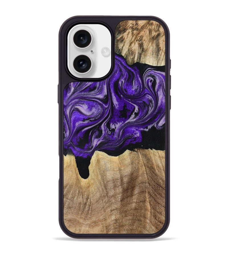 iPhone 16 Plus Wood Phone Case - Shelli (Purple, 777548)