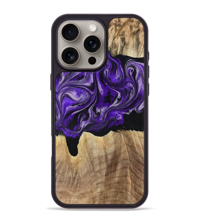 iPhone 16 Pro Max Wood Phone Case - Shelli (Purple, 777548)
