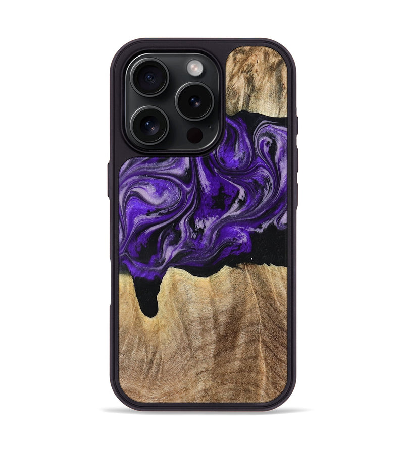 iPhone 16 Pro Wood Phone Case - Shelli (Purple, 777548)