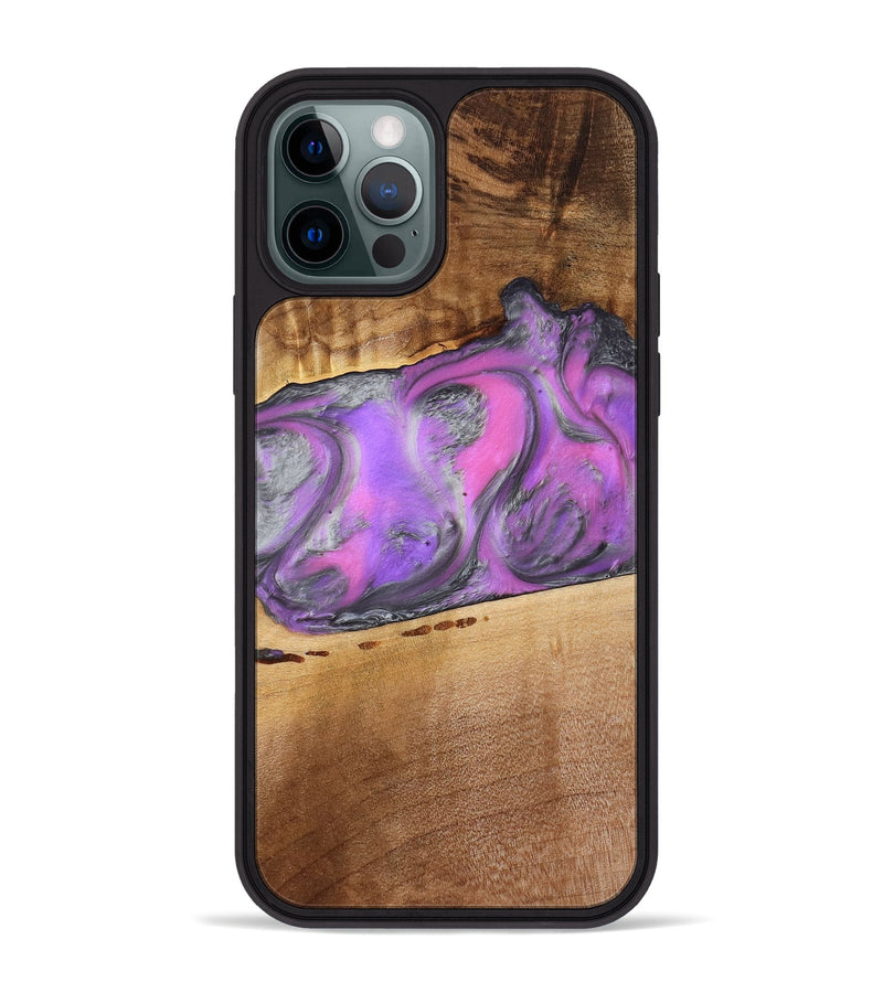 iPhone 12 Pro Max Wood Phone Case - Nayeli (Purple, 777549)