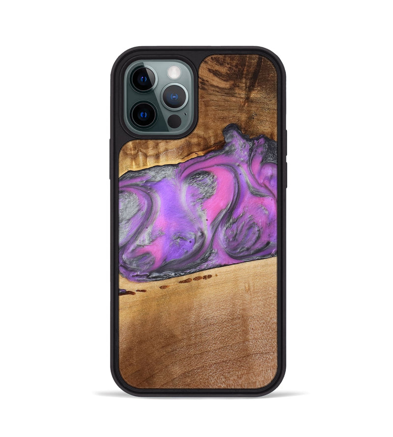 iPhone 12 Pro Wood Phone Case - Nayeli (Purple, 777549)