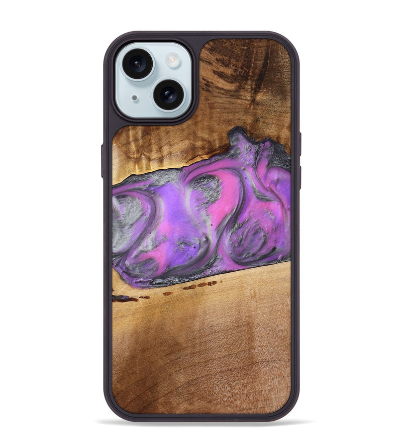 iPhone 15 Plus Wood Phone Case - Nayeli (Purple, 777549)