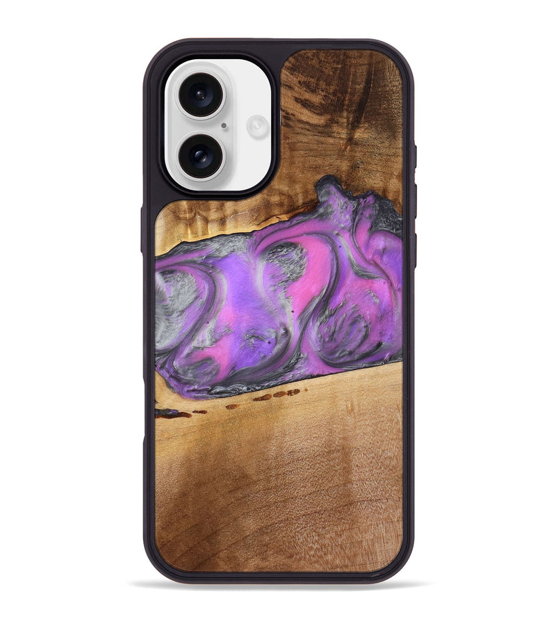 iPhone 16 Plus Wood Phone Case - Nayeli (Purple, 777549)