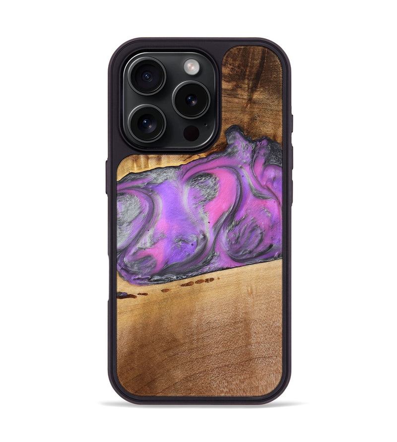 iPhone 16 Pro Wood Phone Case - Nayeli (Purple, 777549)