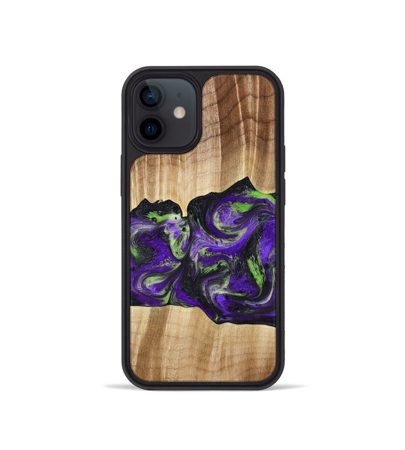 iPhone 12 mini Wood Phone Case - Triston (Purple, 777550)