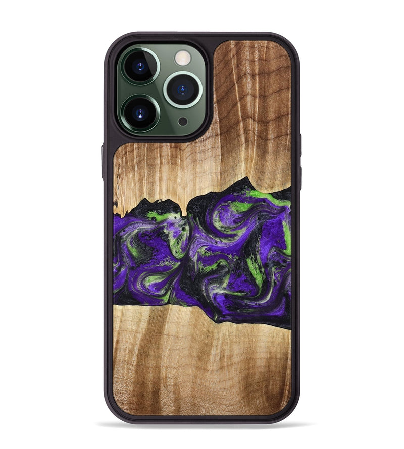 iPhone 13 Pro Max Wood Phone Case - Triston (Purple, 777550)