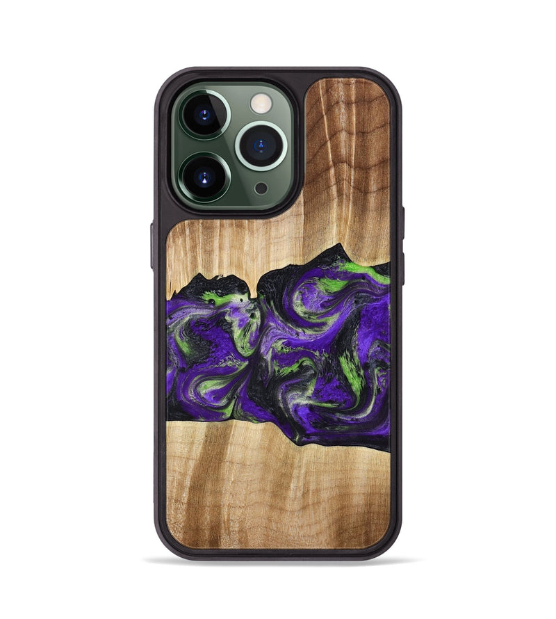 iPhone 13 Pro Wood Phone Case - Triston (Purple, 777550)