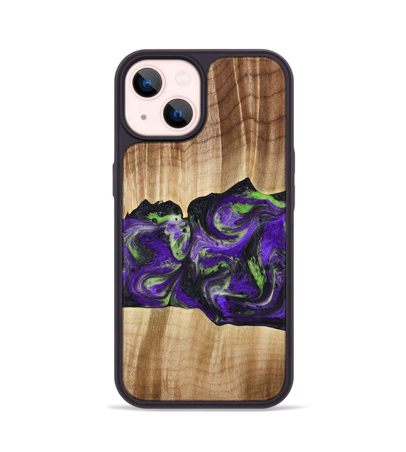 iPhone 14 Wood Phone Case - Triston (Purple, 777550)