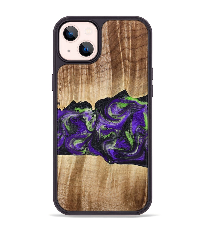 iPhone 14 Plus Wood Phone Case - Triston (Purple, 777550)