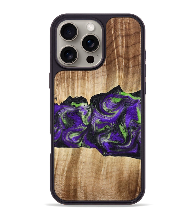 iPhone 16 Pro Max Wood Phone Case - Triston (Purple, 777550)