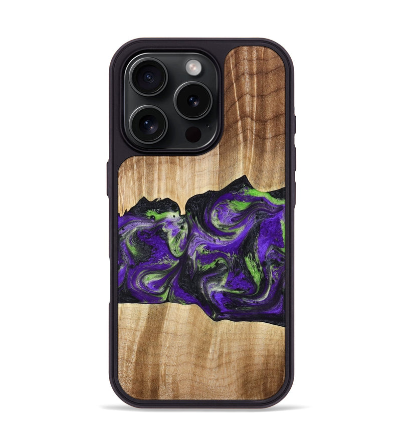 iPhone 16 Pro Wood Phone Case - Triston (Purple, 777550)