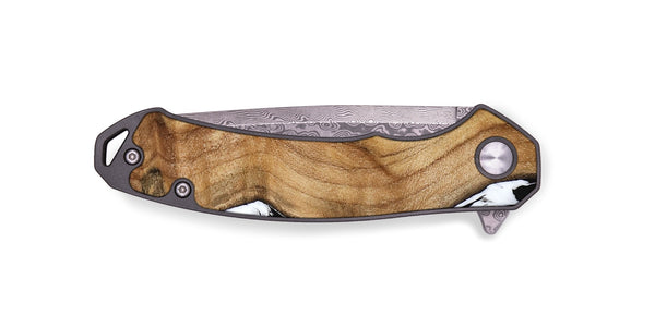 EDC Wood Pocket Knife - Belen (Black & White, 777566)